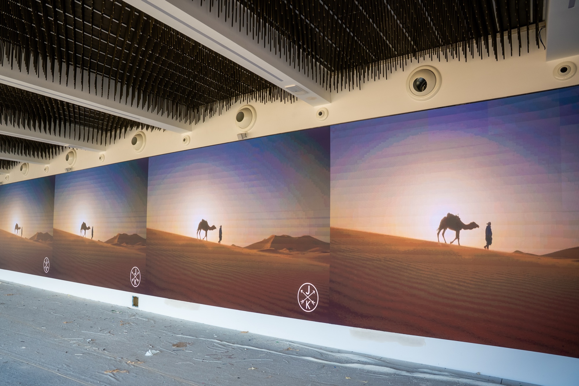 Un nostro LED wall installato e acceso
