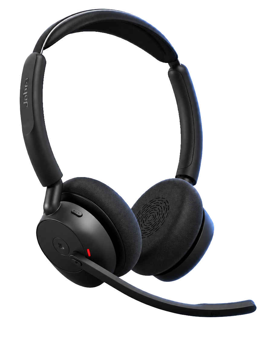 Cuffia Jabra, vista intera con microfono a braccetto